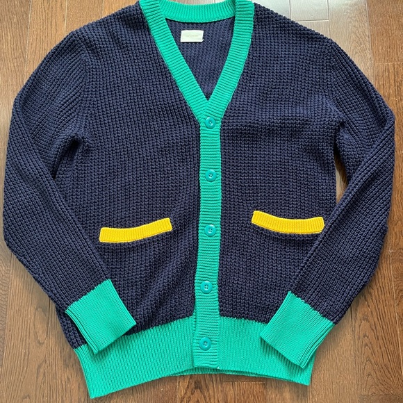 Aime Leon Dore Other - Aime Leon Dore - Color-Blocked Knit Cardigan (Maritime Multi) - Size Large